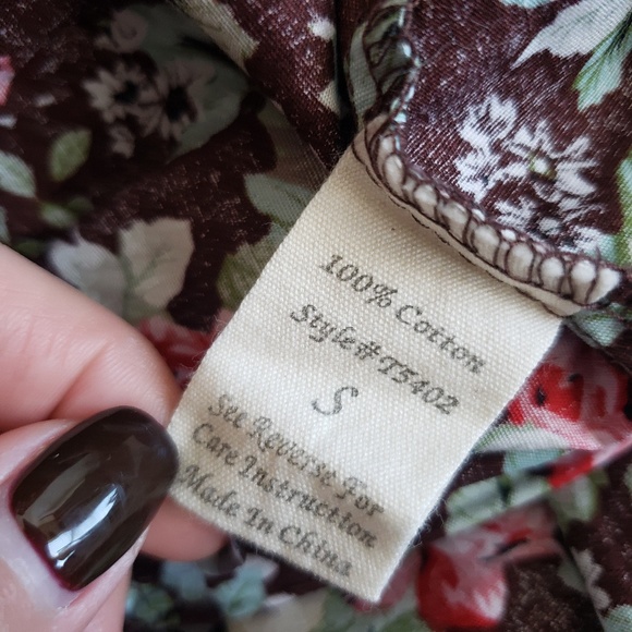 EDGE Brown Floral Ruffle Mini Dress // Size‎ Small - Picture 9 of 11